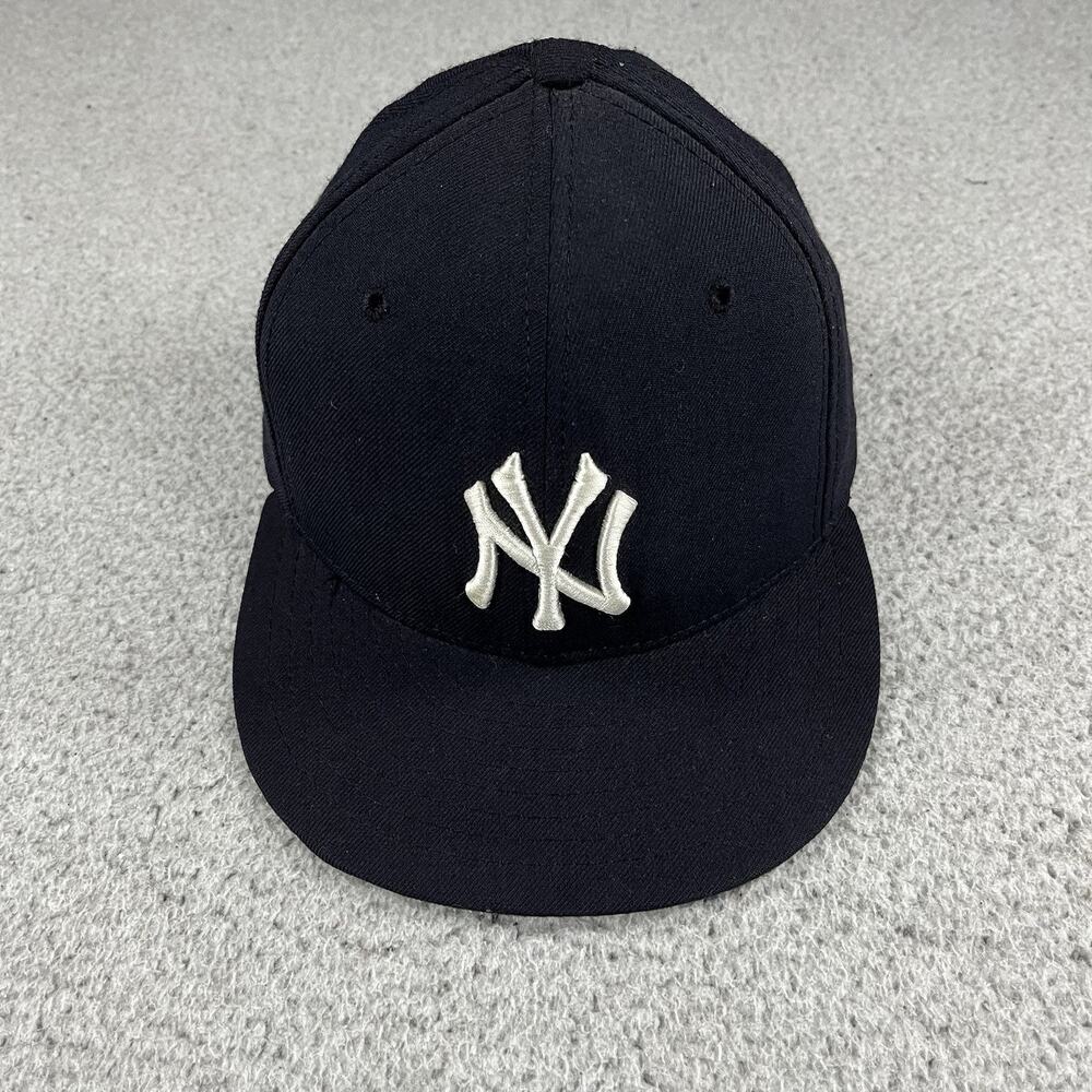 Vintage New York Yankees Hat Cap Fitted Size 7 New Era Diamond USA Wool Baseball